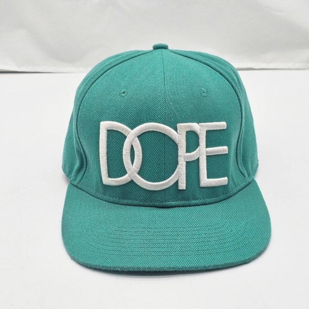 Dope Couture Snapback Hat Mens OSFM Teal Good Embroidered Streetwear Cap